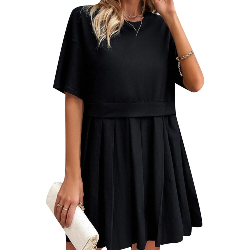 NWOT Amazon Black Short Sleeve Dress, size Small